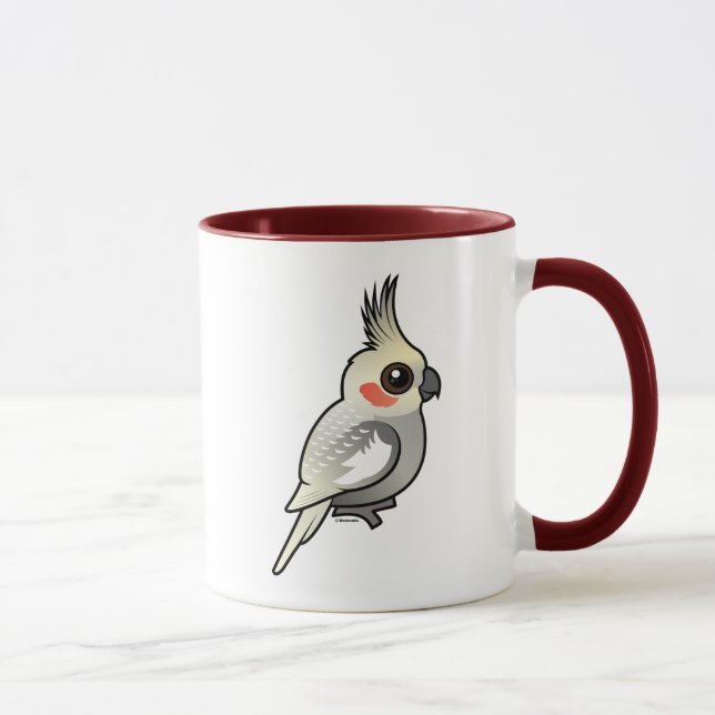 Mug Cockatiel orné de paillettes (Droite)