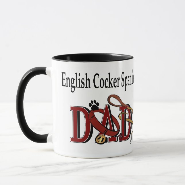 Mug Cocker anglais Spaniel DAD Cadeaux (Gauche)