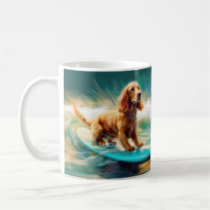 Mug Cocker Spaniel Beach Surf Peinture