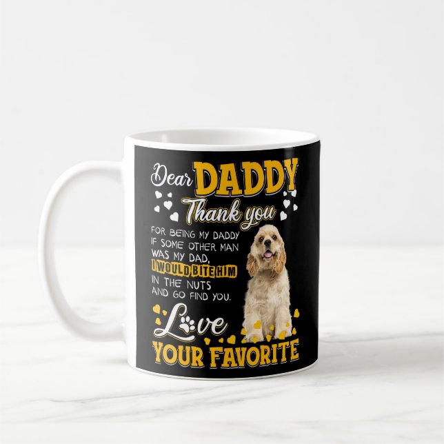 Mug Cocker Spaniel Cher Papa Merci D'Être Mon D (Gauche)