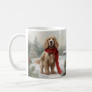 Mug Cocker Spaniel Chien dans Noël de neige