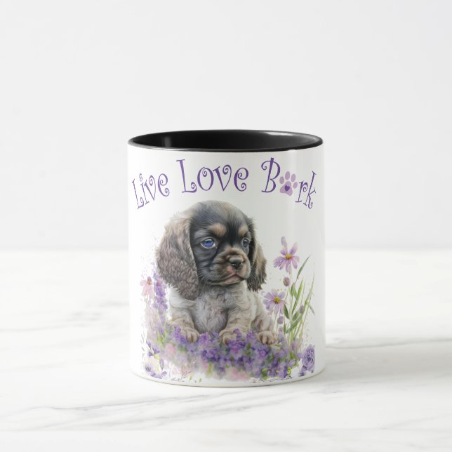 Mug Cocker Spaniel Chien Maman Floral (Centre)