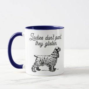 Mug Cocker Spaniel Dessin avec Amusante Plaisanterie A