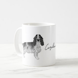 Mug Cocker Spaniel En Noir Et Blanc & Texte Personnali
