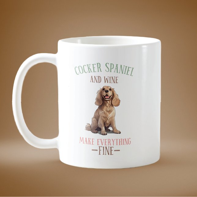 Mug Cocker Spaniel et Vin (Créateur téléchargé)