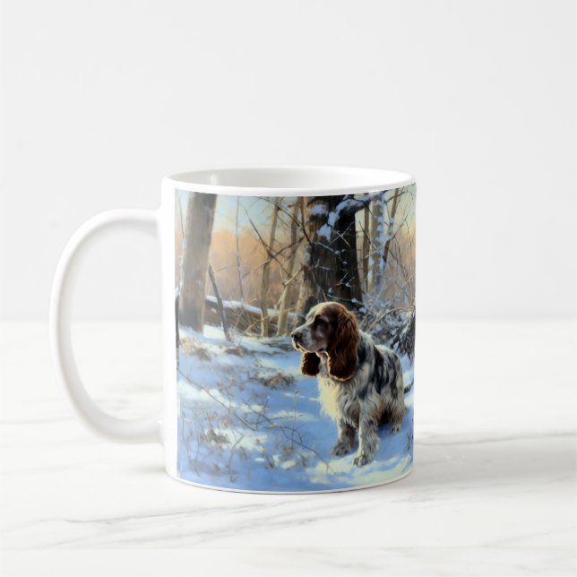Mug Cocker Spaniel Laissez tomber la neige Noël (Gauche)