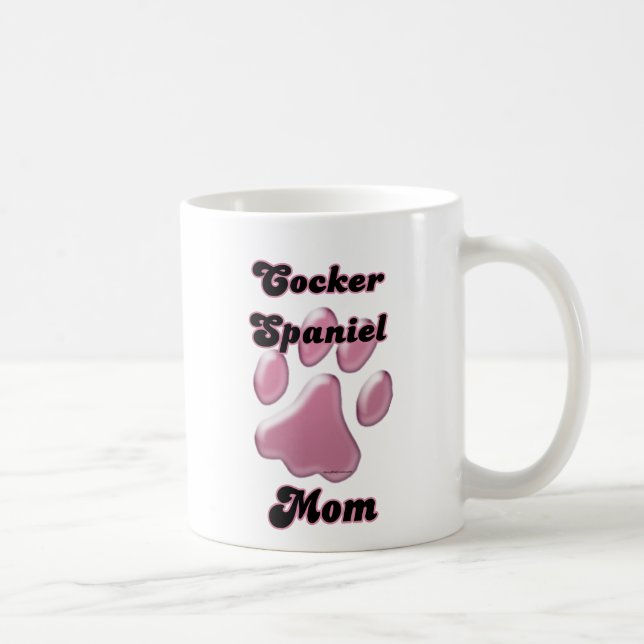 Mug Cocker Spaniel Maman Pink Pawprint (Droite)