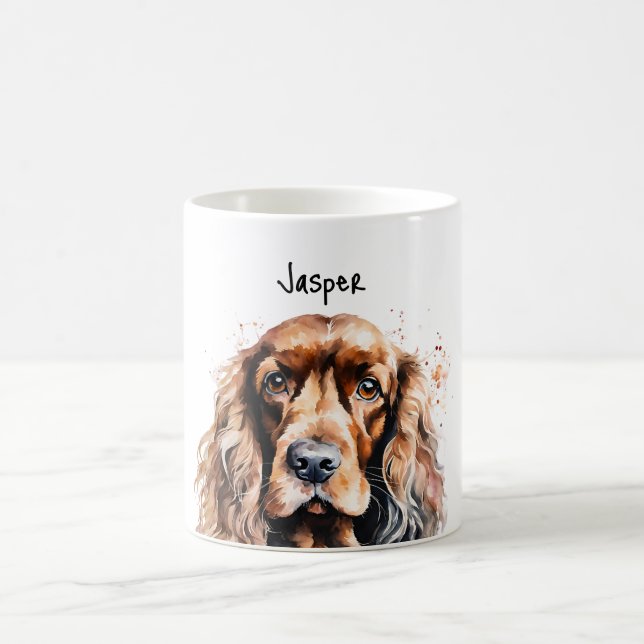 Mug Cocker Spaniel Nom personnalisé (Centre)