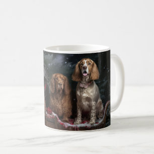 Mug Cocker Spaniel Snowy Sleigh Décor de Noël