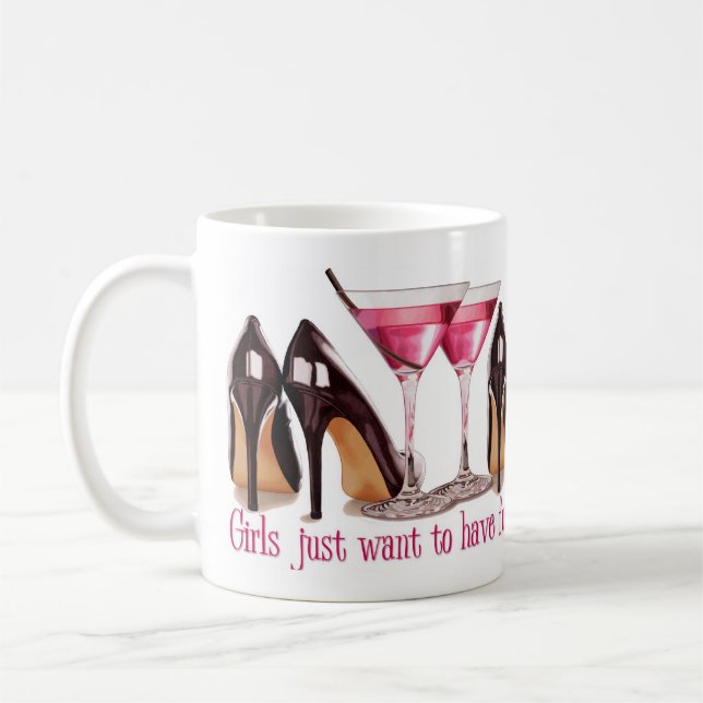 Mug Cocktail et stylets roses (Gauche)