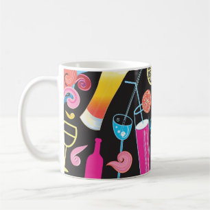 Mug Cocktails colorés Graphic Motif sans couture