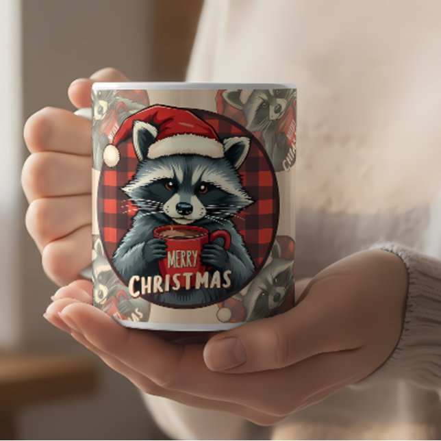 Mug Cocoa Cheer de Raton de Noël (Christmas Raccoon Cocoa Cheer Mug)