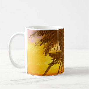 Mug Cocotier, thème tropical d'été.