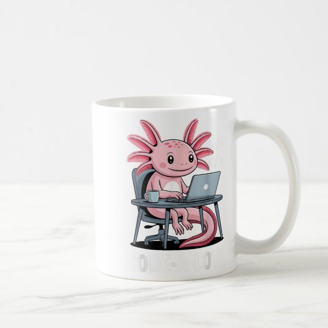 Mug Code-alotl Funny Axolotl Tee Pour Programmeurs (Droite)