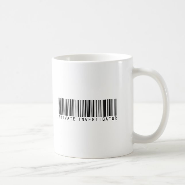 Mug Code barres d'investigateur privé (Droite)