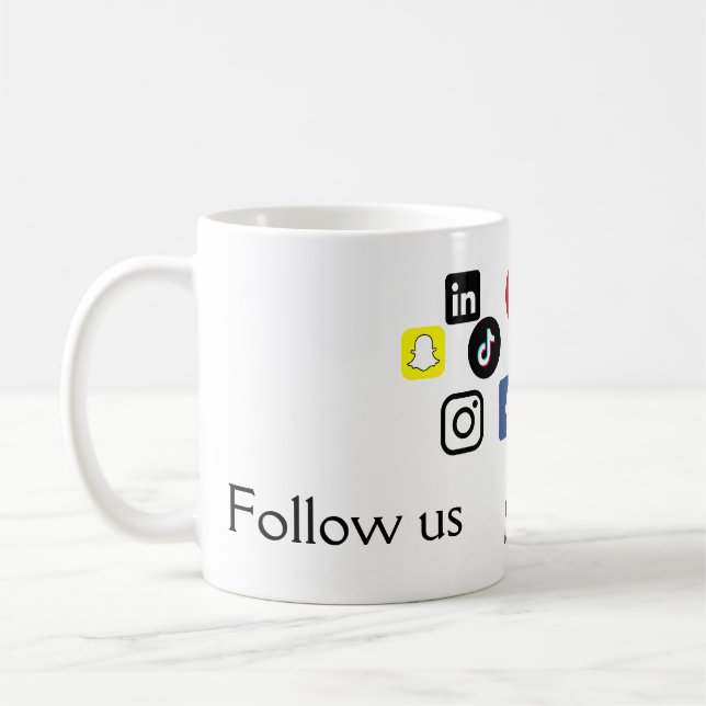 Mug Code-barres du site Web d'entreprise simple (Gauche)