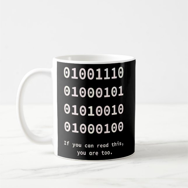 Mug Code Binaire Ordinateur Programmeurs Nerd Et Dével (Gauche)