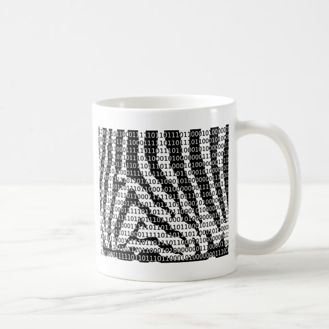 Mug Code binaire Zebra noir et blanc (Droite)