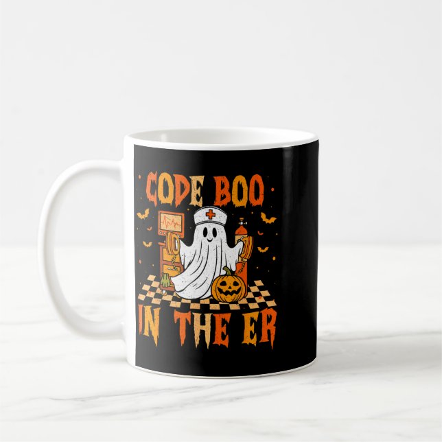 Mug Code Boo À L'Urgentiste Infirmière Fantôme Drôle H (Gauche)