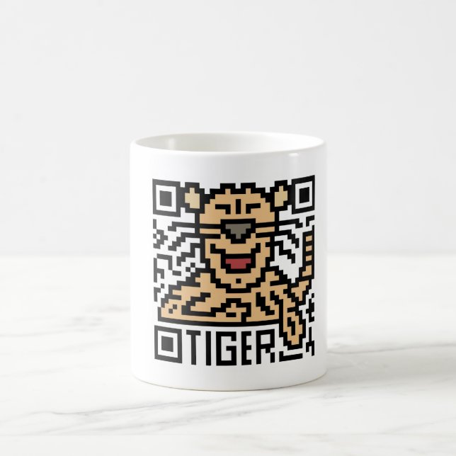 Mug Code de QR le tigre (Centre)