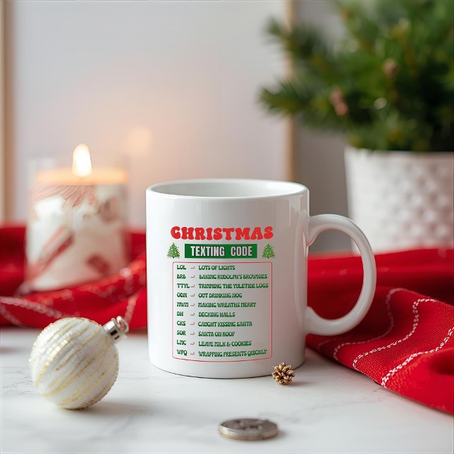 Mug Code de SMS de Noël  (Créateur téléchargé)