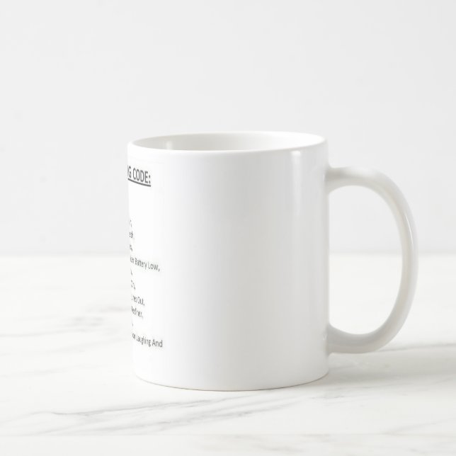 Mug Code de textage des seniors drôle (Droite)