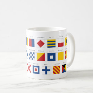 Mug Code international d'alphabet de signaux