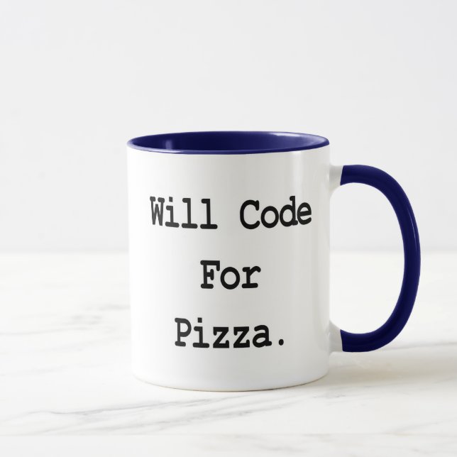Mug code pour la pizza (Droite)