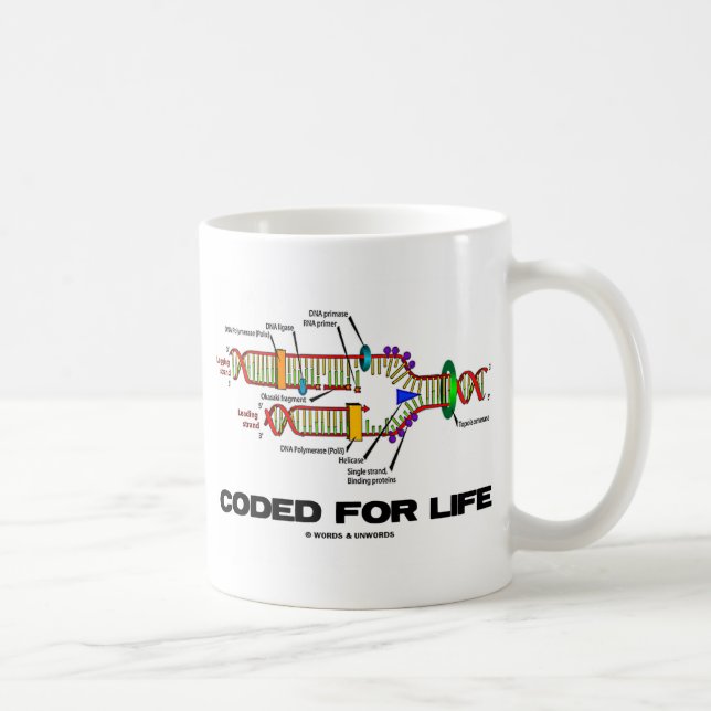 Mug Codé Pour La Vie (Réplication De L'ADN) (Droite)