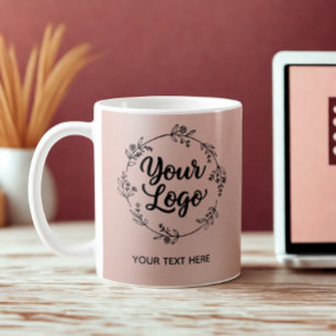 Mug Code QR de site Web de marketing avec logo en or r