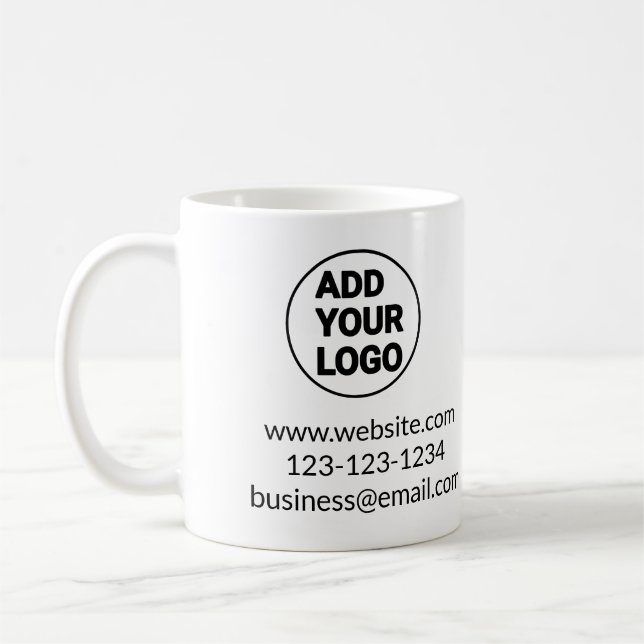 Mug Code QR minimal simple ajouter logo scanner nom du (Gauche)