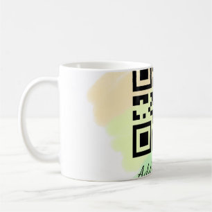 Mug code QR personnalisé simple ajoutez votre nom text