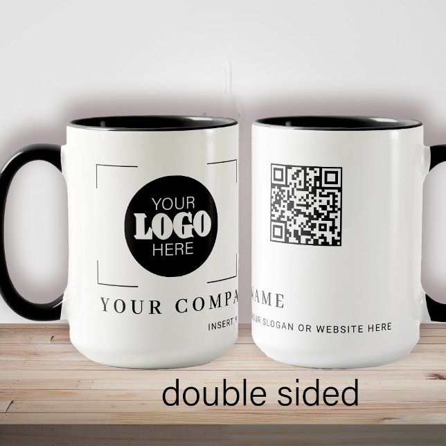 Mug Code QR promotionnel personnalisé avec logo d'entr (Créateur téléchargé)