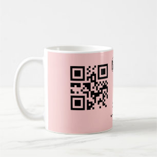Mug Code QR simple pour baby shower avec nom et texte