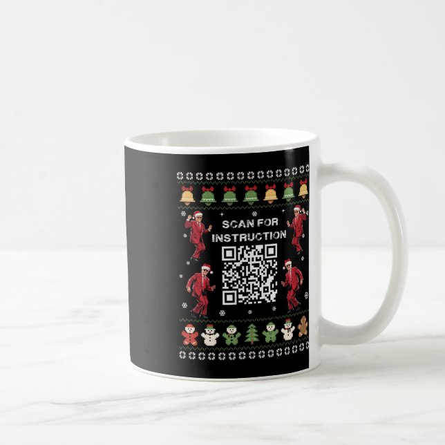 Mug Code Qr Trump Danse Président Scannez Pour Instruc (Droite)