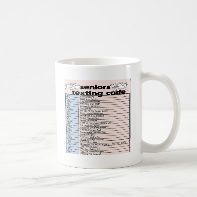 Mug Code supérieur de service de mini-messages (Droite)