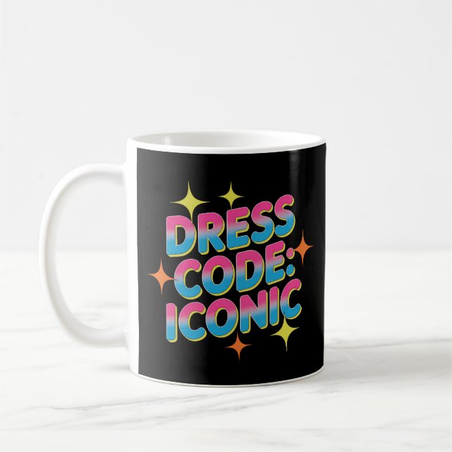 Mug Code vestimentaire : Iconic Vibrant Retro (Gauche)