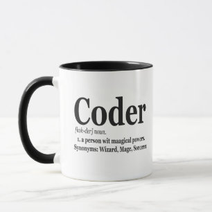 Mug Coder Définition Funny mignon Ordinateur Cadeau Ne