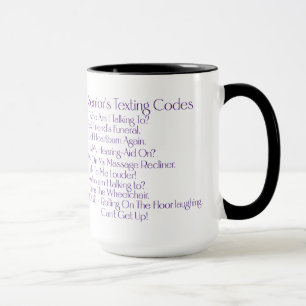 Mug "Codes textuels pour seniors" Café/Thé personnalis