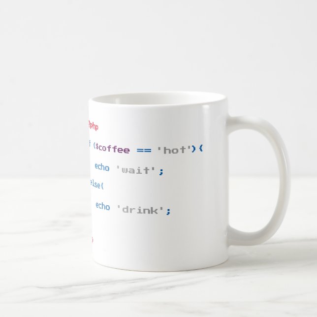 Mug Codeur de café de PHP (Droite)