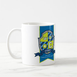 Mug Cody knight shield vert bleu nom de l'ours