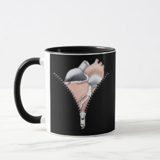 Mug Cœur à fermeture éclair