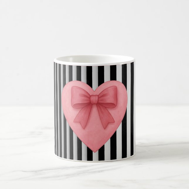 Mug coeur à noeud et rayures (Centre)
