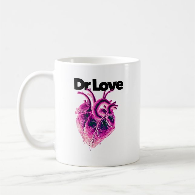 Mug Cœur anatomique Magnet rose violet néon électrique (Gauche)