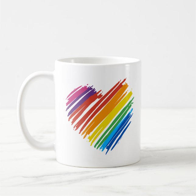 Mug Coeur arc-en-ciel (Gauche)