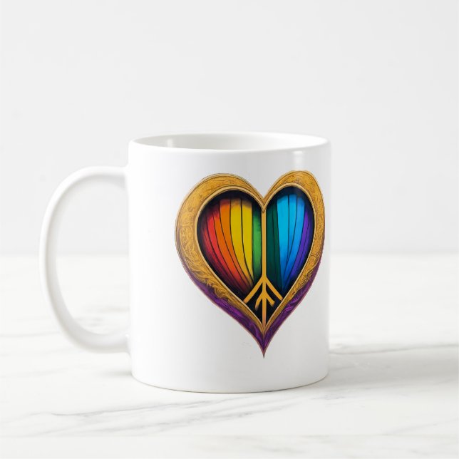 Mug Coeur arc-en-ciel (Gauche)