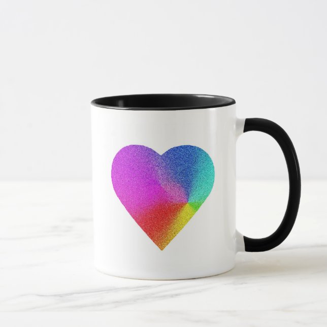 Mug Coeur arc-en-ciel (Droite)