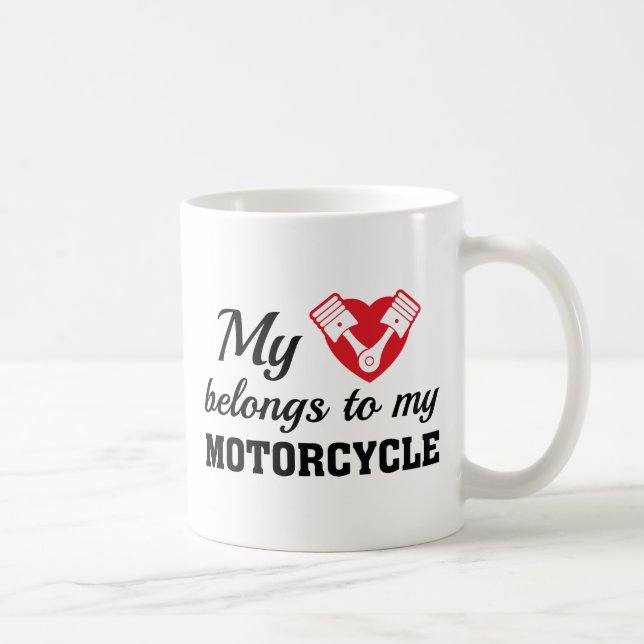 Mug Coeur Belongs Motorcycle (Droite)