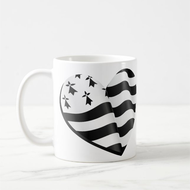 Mug Coeur breton de drapeau (Gauche)