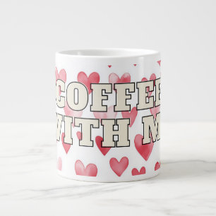 Mug Cœur Café Avec Moi – Citation D'amour Romantiq